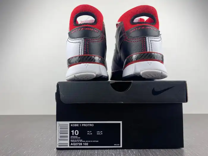 Cheap Nike Kobe 1 Protro White Black Red (All Star) AQ2728-102 0131