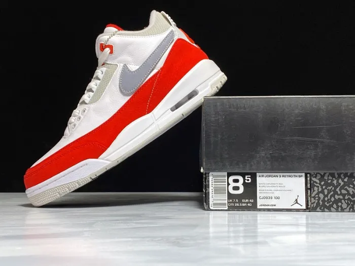 Cheap Air Jordan 3 Retro Tinker White University Red CJ0939-100 0121