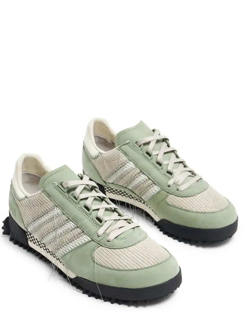 Affordable  frayed adidas lace-up sneakers 0212